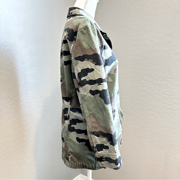 & Other Stories oversized military camo jacket Sz 6 - Picture 4 of 13